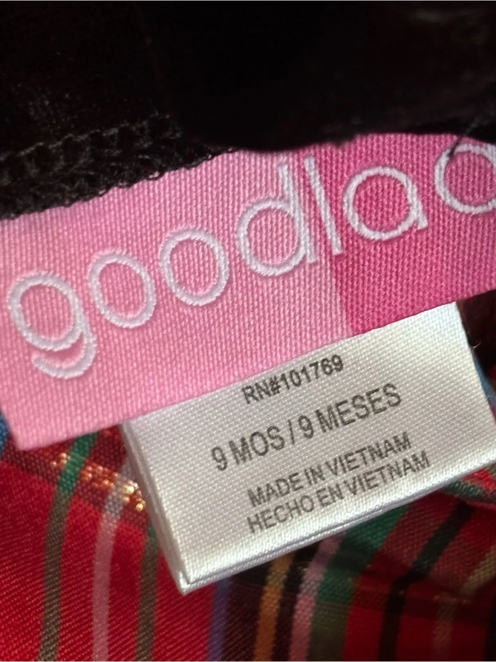 Good lad Christmas plaid romper size 9 months